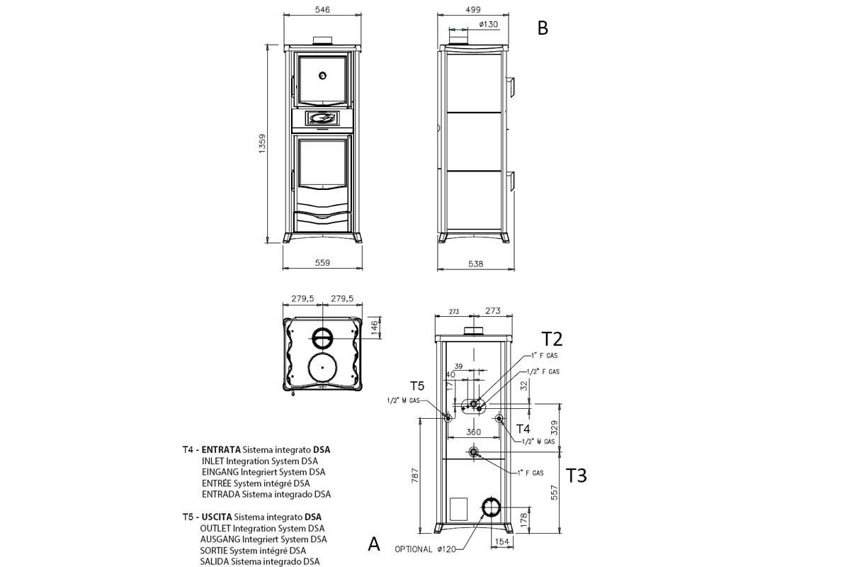 stove TermoRossella Forno Majolica from La Nordica